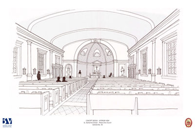 St. Katharine Drexel - Preliminary Interior Church Sketch